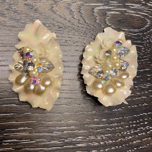 Vintage Pamela Shafer porcelain earrings